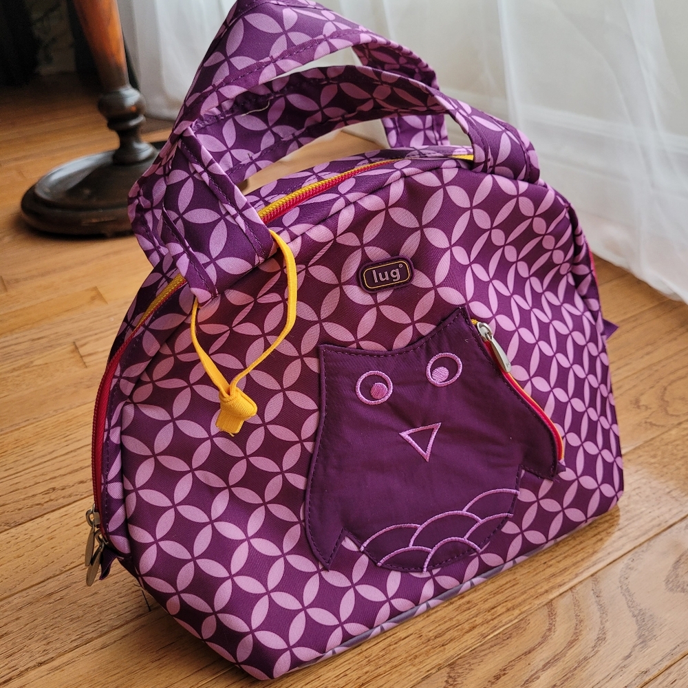 LUG Hokey Pokey Backpack Plum Owl Insulated Lunch Bag RARE